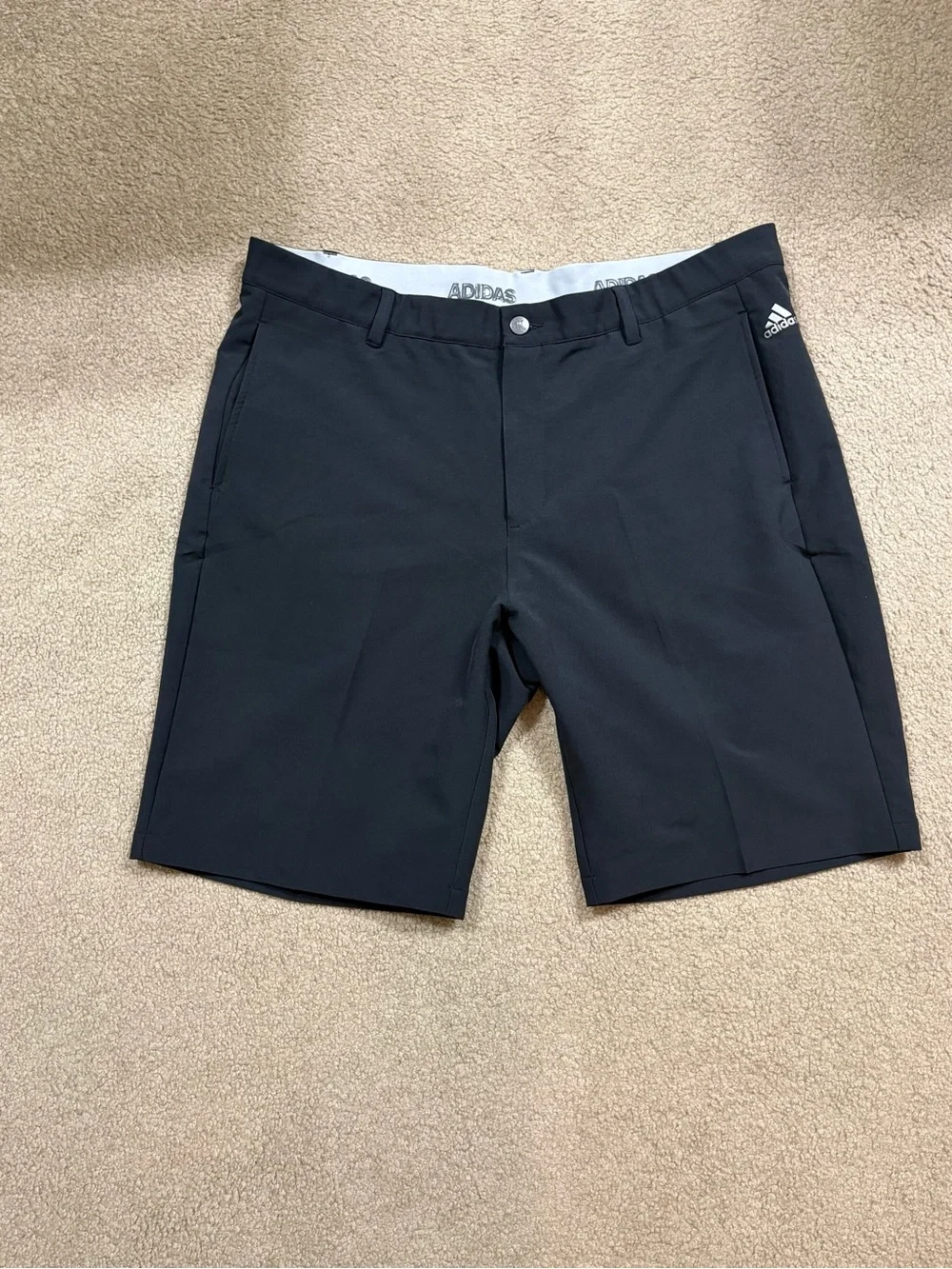 adidas Men’s Black Flat Front Performance Shorts